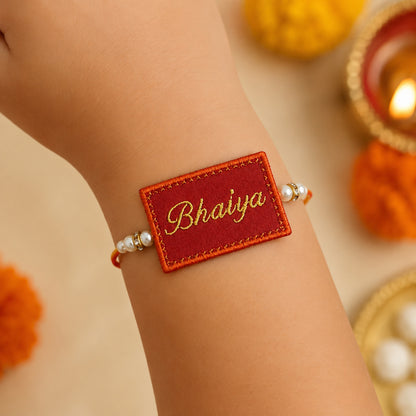 The Magic Wand Bhaiya Printed Rakhi - Red