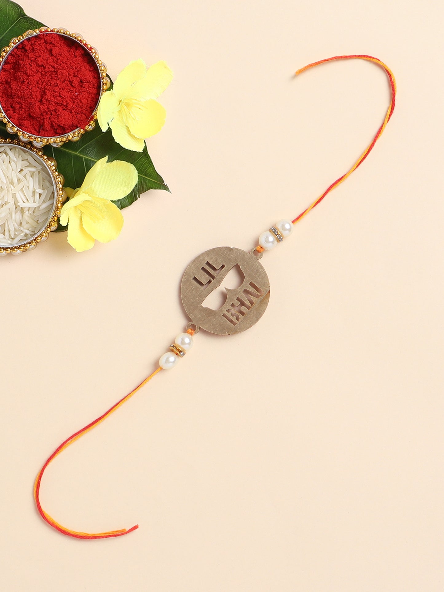 The Magic Wand Lazer Cut Lil Bhai Rakhi- Beige