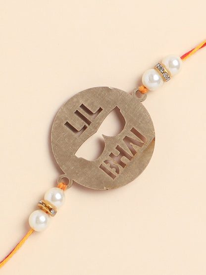 The Magic Wand Lazer Cut Lil Bhai Rakhi- Beige