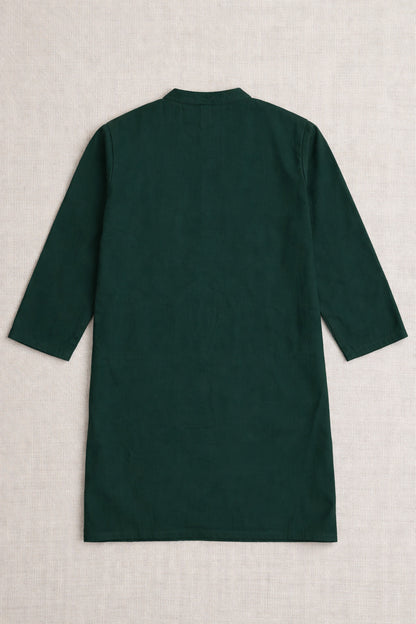 The Magic Wand Full Sleeves Sequins Embellished Kurta And Pyjama Set - Dark Green