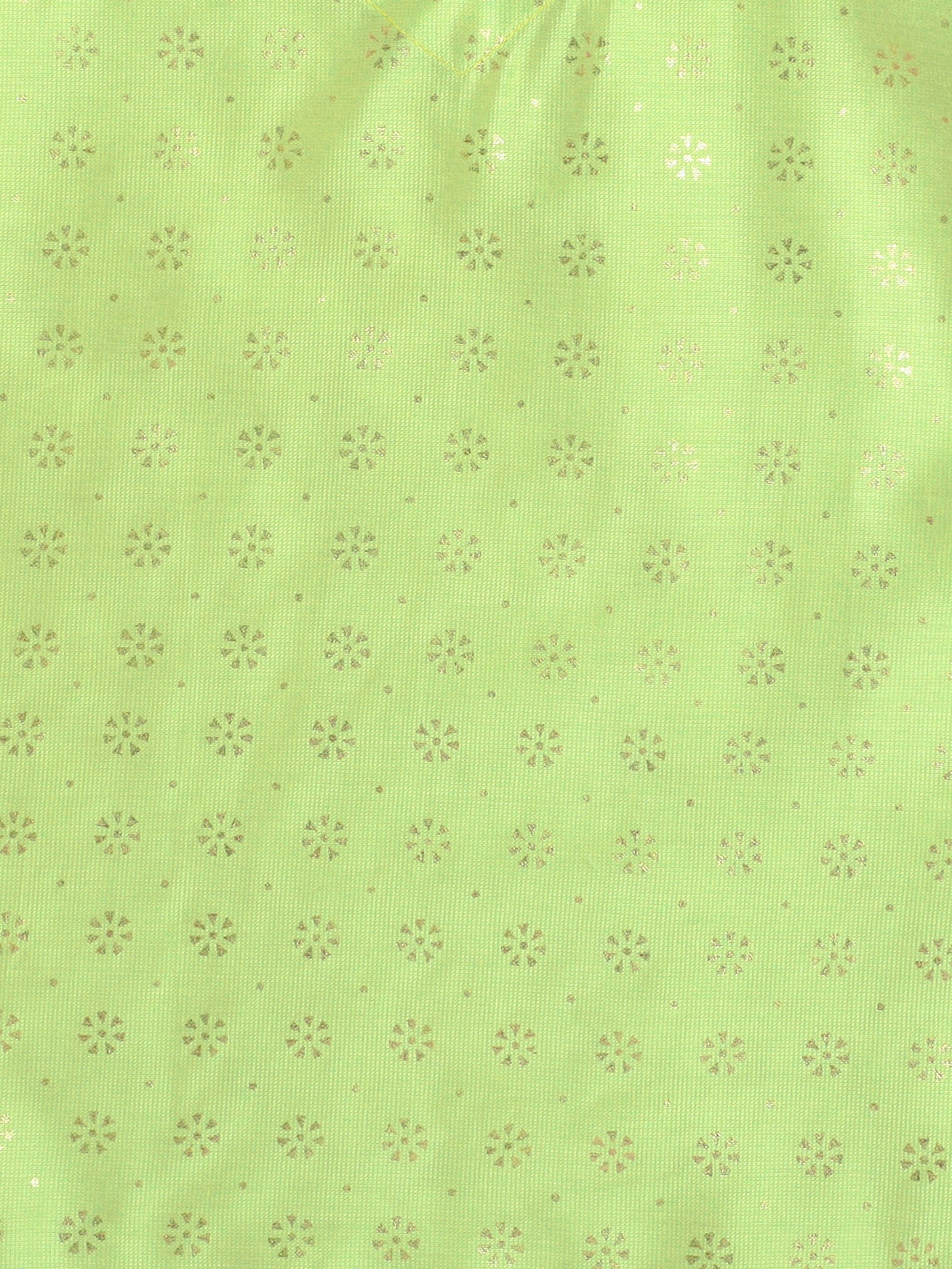 Half Sleeves Foil Print Top and Pant Set- Green