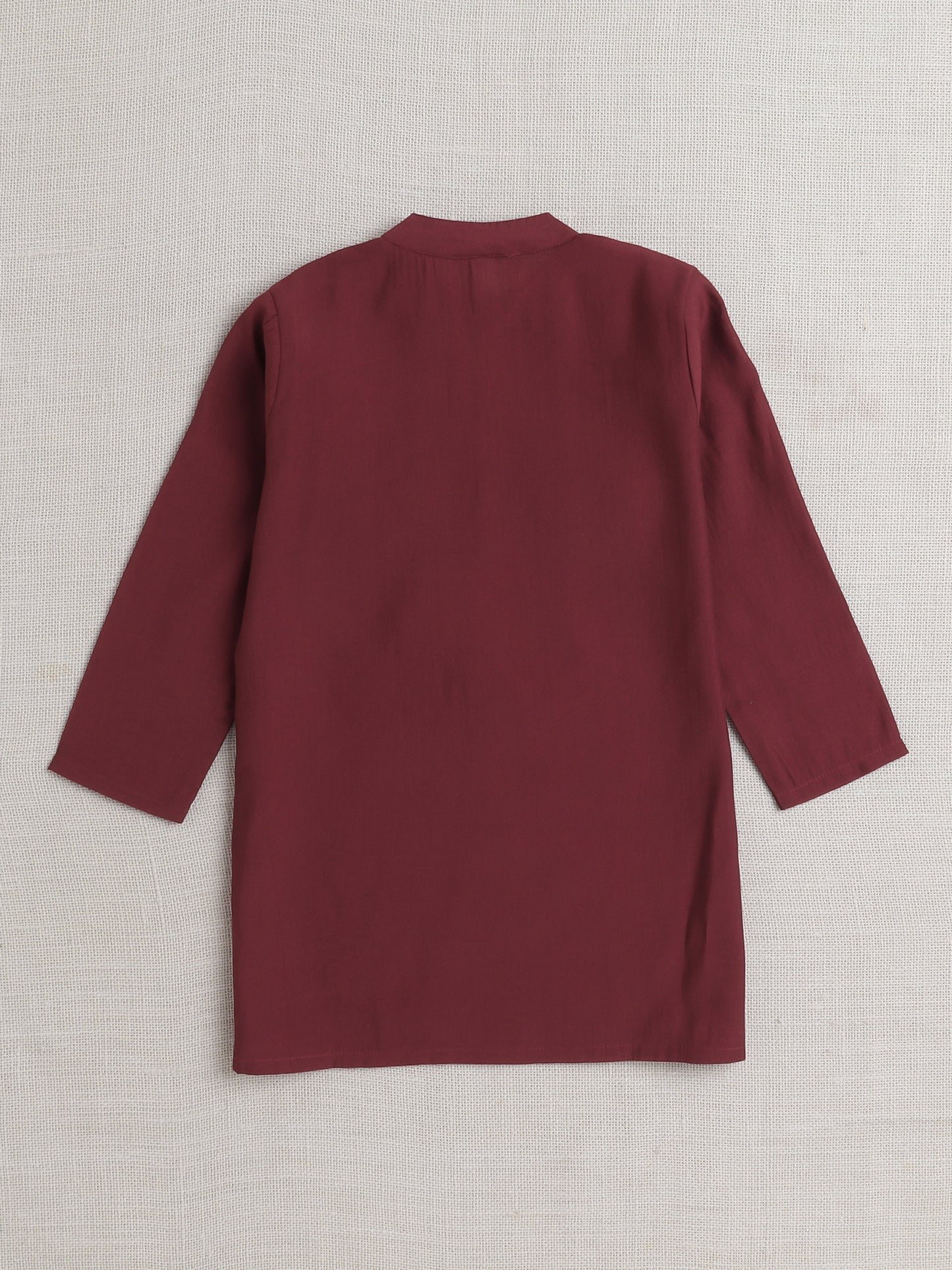 The Magic Wand Full Sleeves Embrodery Kurta Set- Red