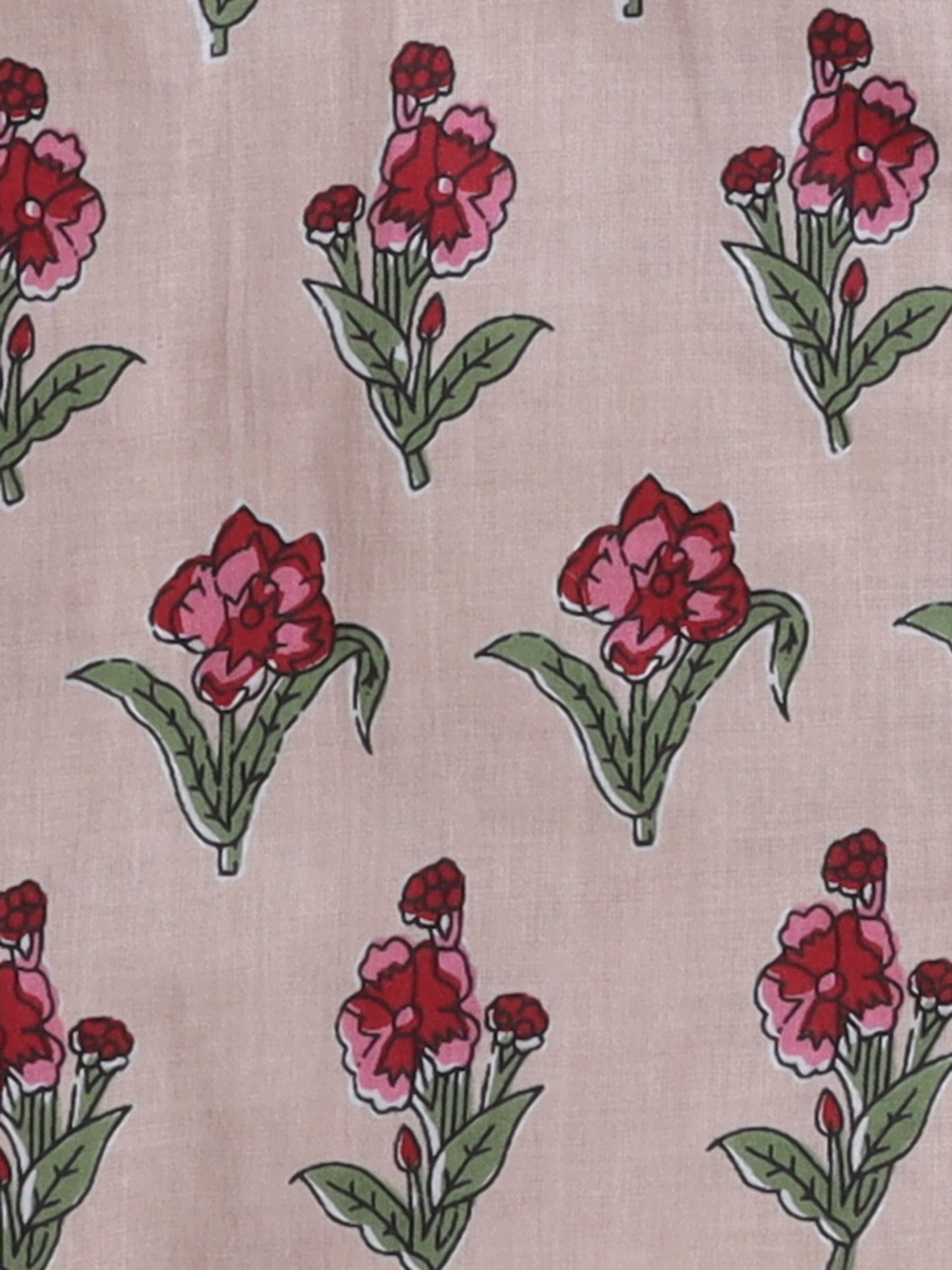 Half Sleeve Floral Printed Shirt - Beige