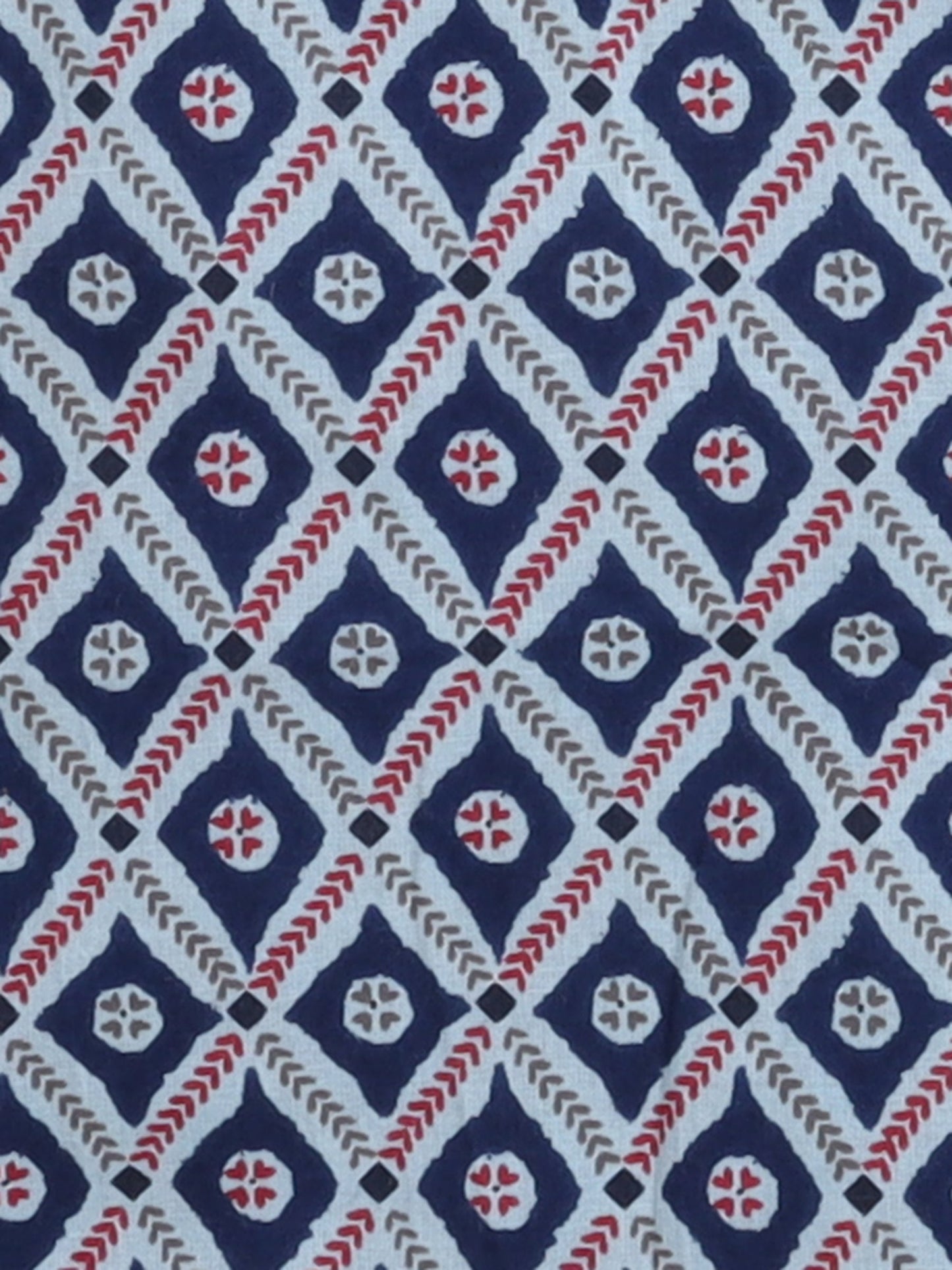 Half Sleeve Block Printed Shirt - Blue