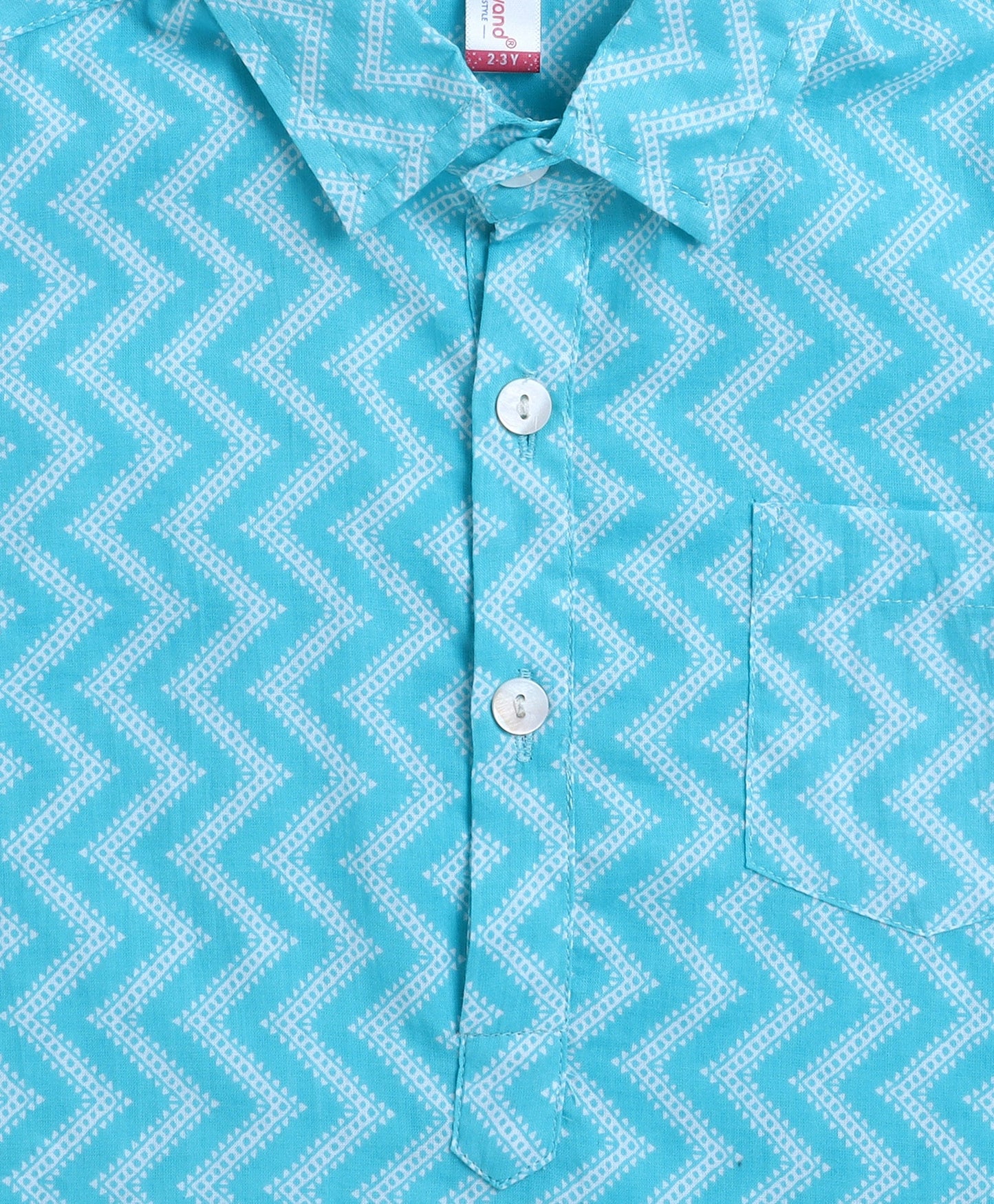 The-Magic-Wand-Cotton-Woven-Full-Sleeves-Zig-Zag-Printed-Kurta-and-Pyjama-Set--Blue