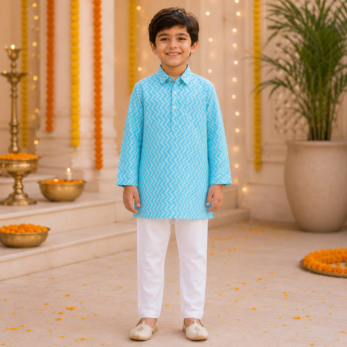 The-Magic-Wand-Cotton-Woven-Full-Sleeves-Zig-Zag-Printed-Kurta-and-Pyjama-Set--Blue