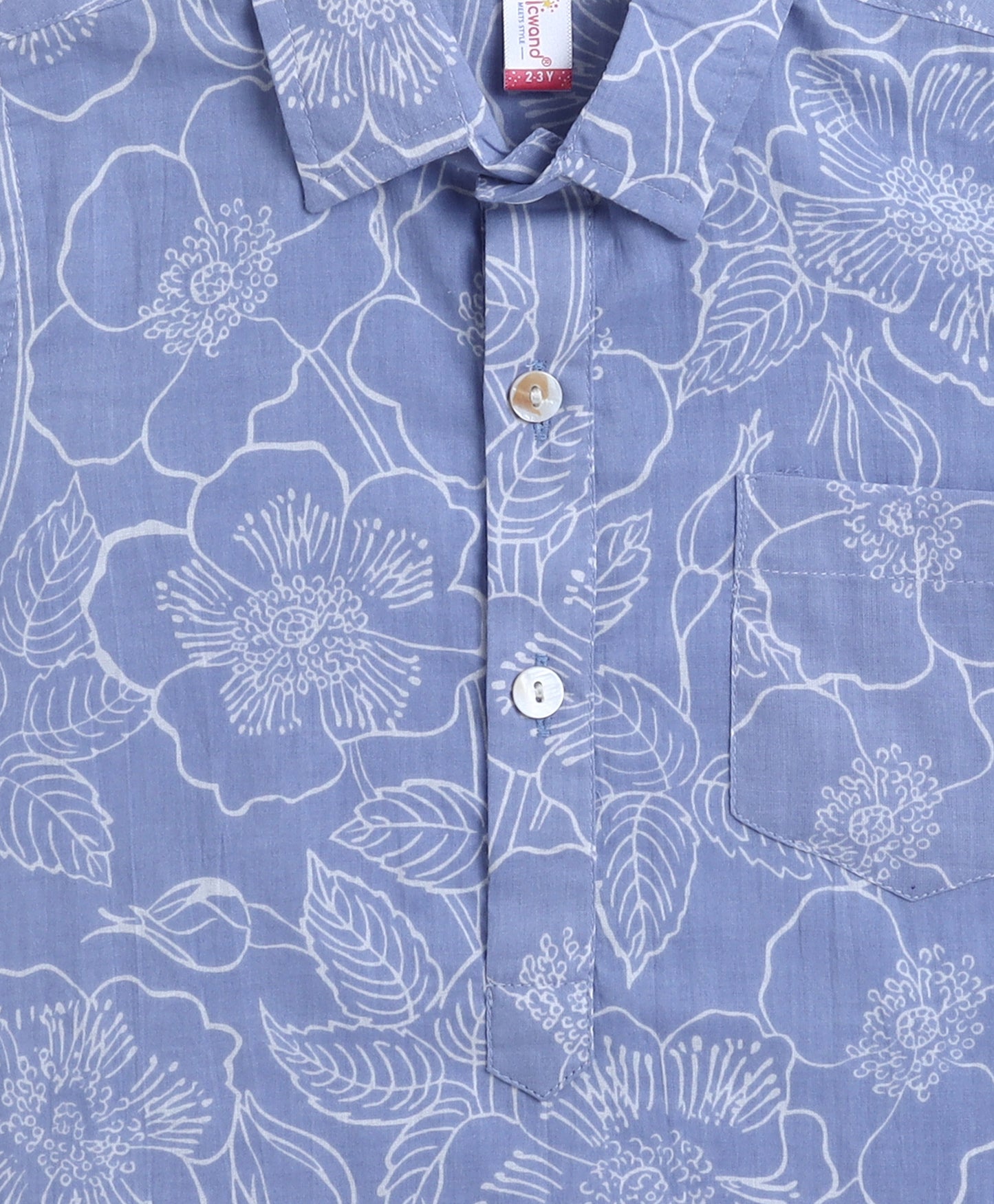 Cotton Woven Full Sleeves Floral Printed Kurta and Pyjama Set - Lavander