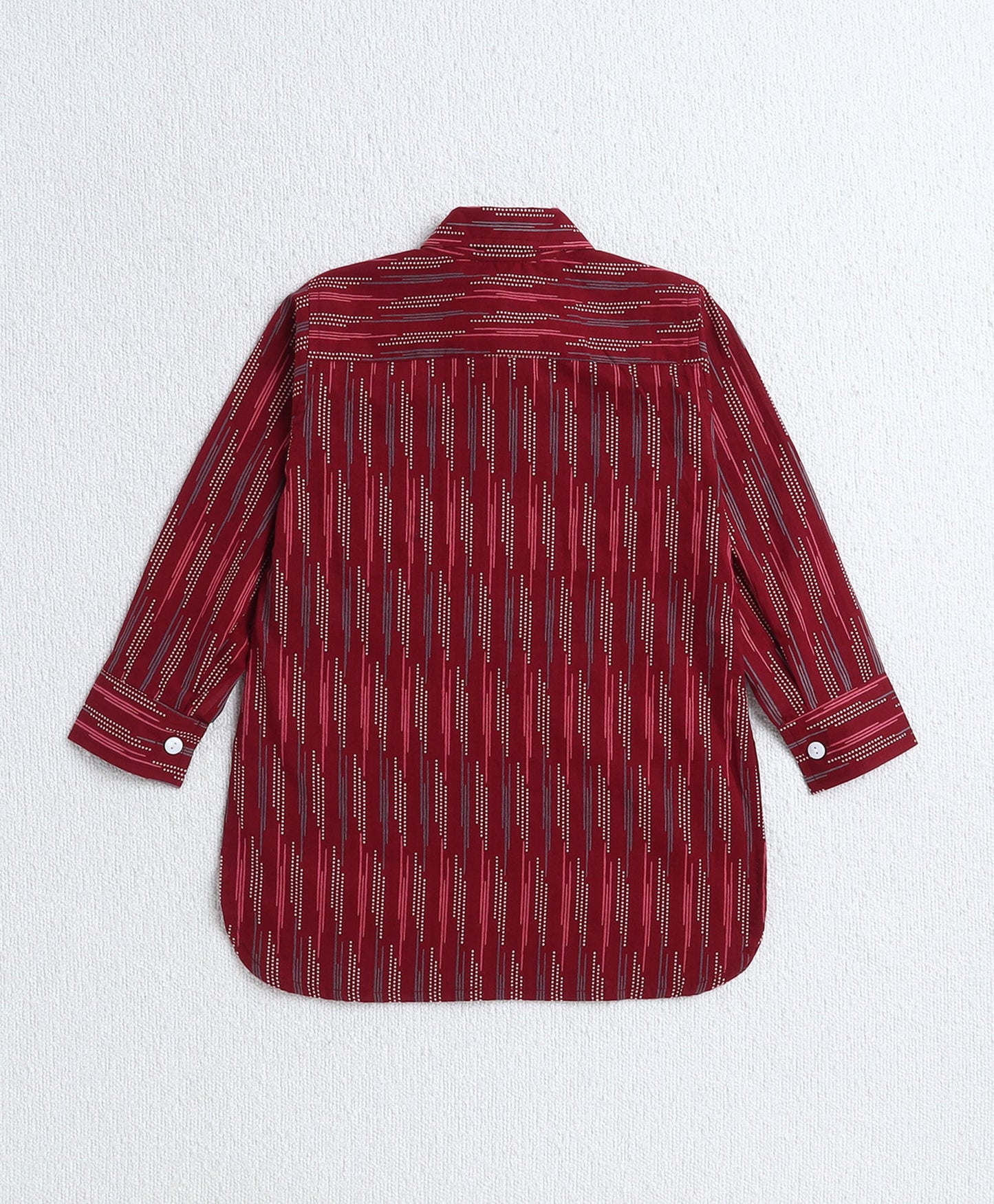 Cotton Woven Full Sleeves AII Over Printed Kurta and Pathani Set- Maroon