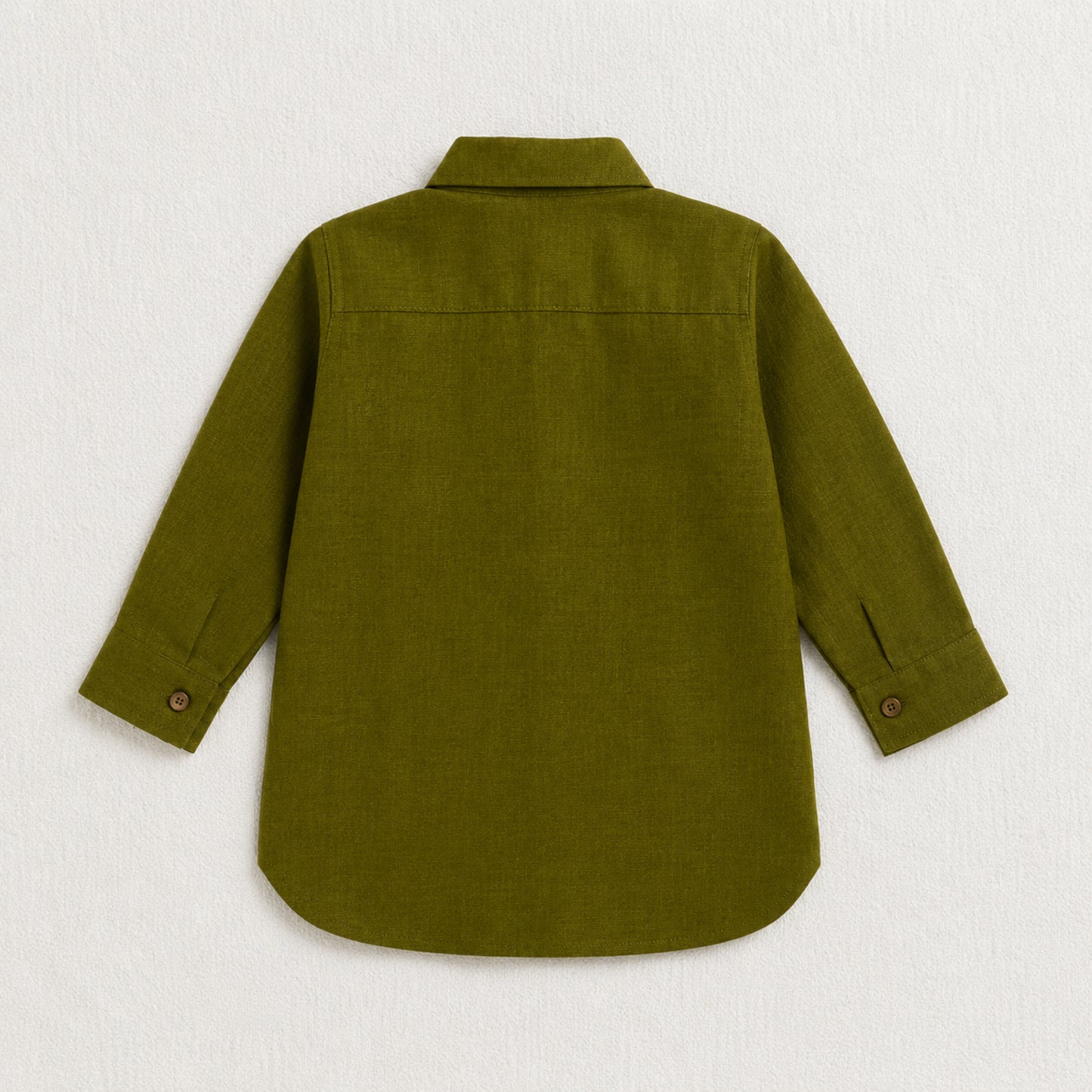 The Magic Wand Cambric Cotton Woven Full Sleeves Solid Pathani Kurta And Pyjama Set - Olive Green