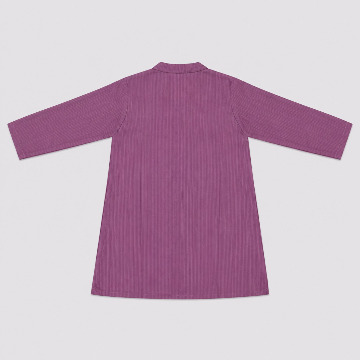The Magic Wand Cambric Woven Striped Kurta With Tree Motif Jacket And Pyjama - Mauve