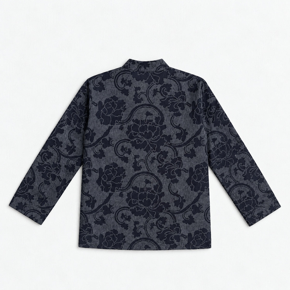 The Magic Wand Cotton Woven Cambric Full Sleeves Floral Printed Kurta - Navy Blue
