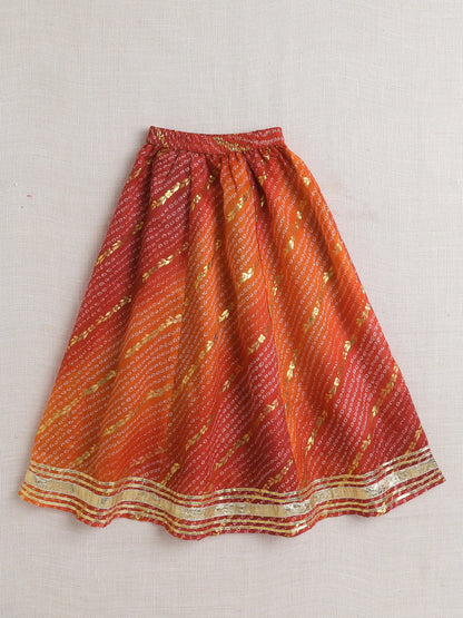 The Magic Wand Sleeveless Embellished Kota Doria Lehenga Choli Set with Attached Dupatta  Maroon