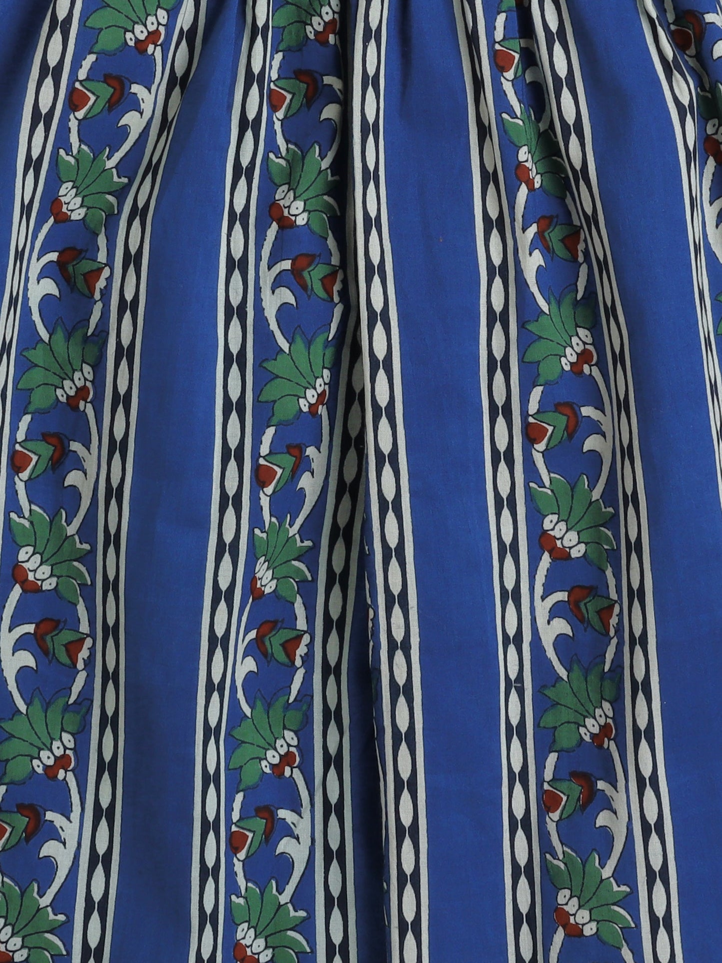 Three Fourth Sleeves Lace Embellished & Ethnic Motif Printed Kurta With Floral Printed Salwar Set - Navy Blue