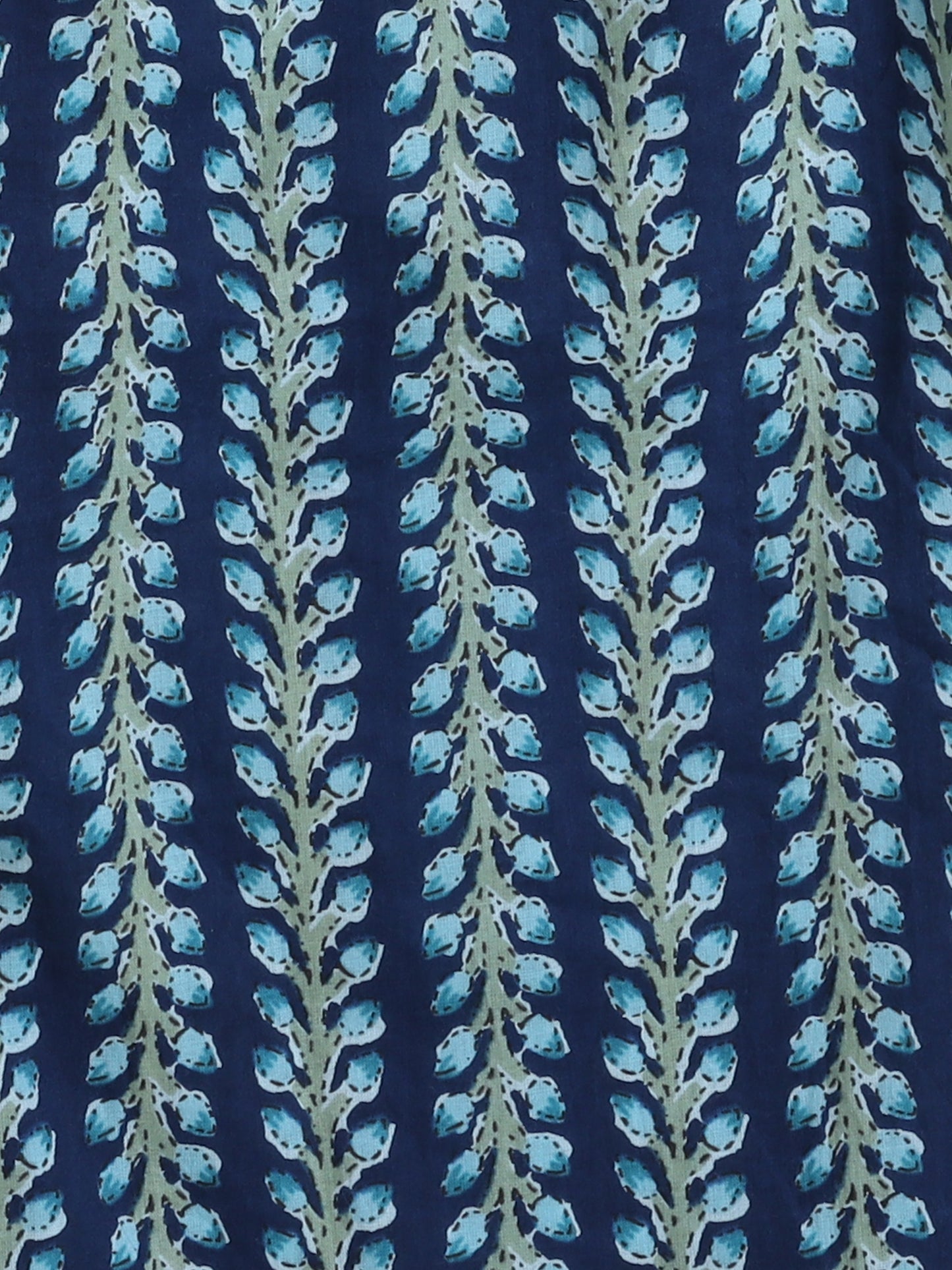 Sleeveless Stripe Print Coordinating Top and Pant Set- Blue