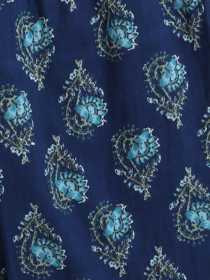The Magic Wand Sleeveless Floral  Print Coordinating Top and Pant Set  Blue