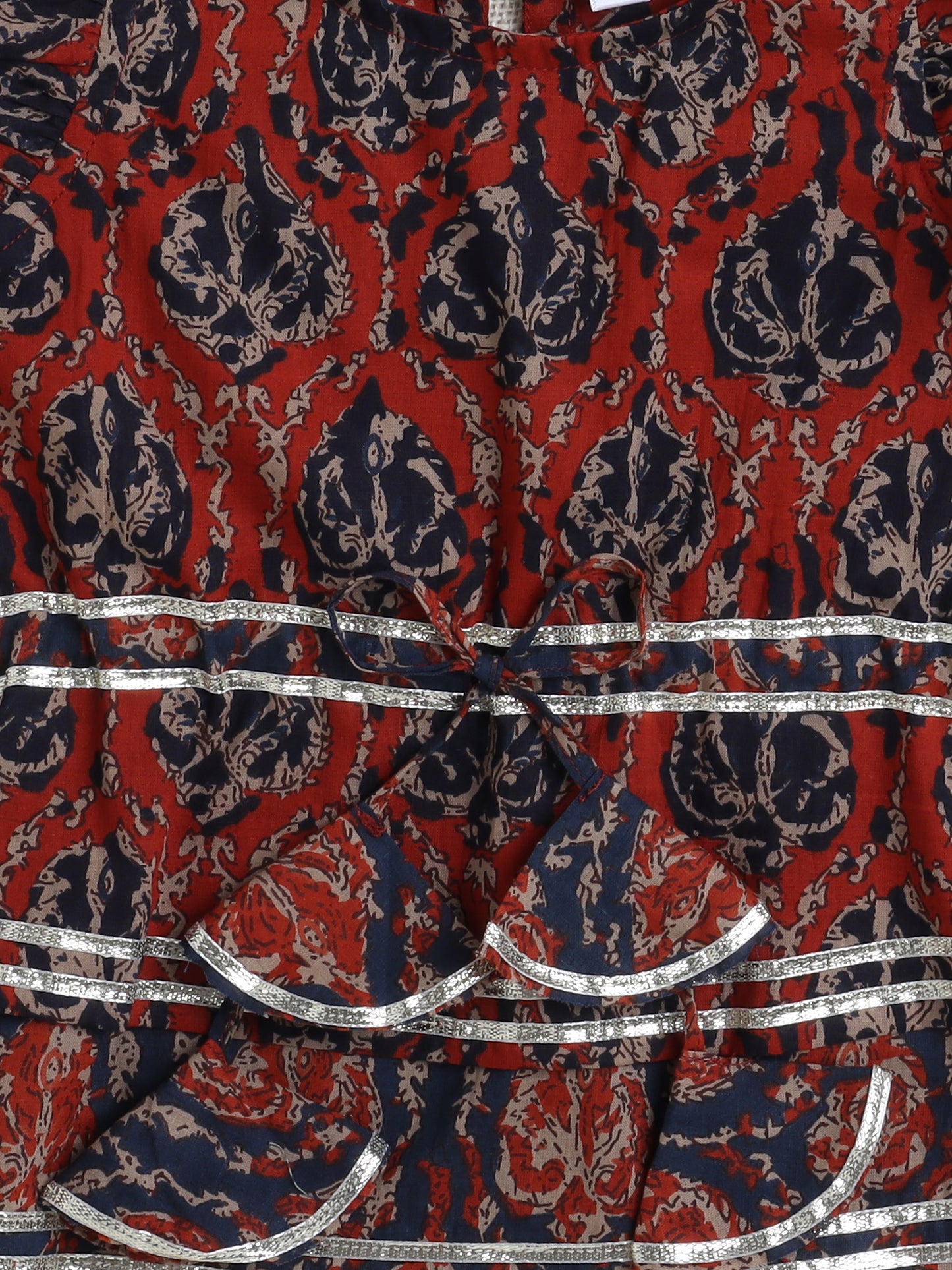 Sleeveless Floral Print Coordinating Top and Pant Set- Maroon