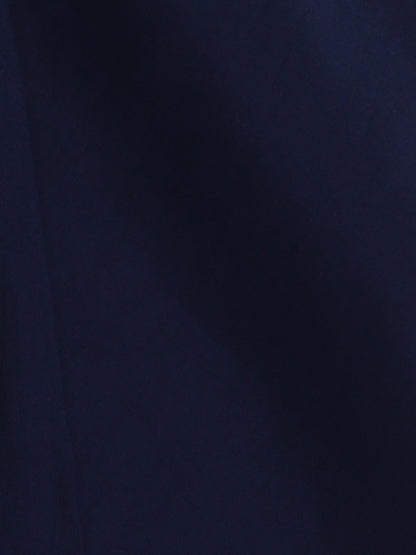 Half Sleeves Lace Embellished & Tassels Detailed Kurta Salwar Set - Navy Blue