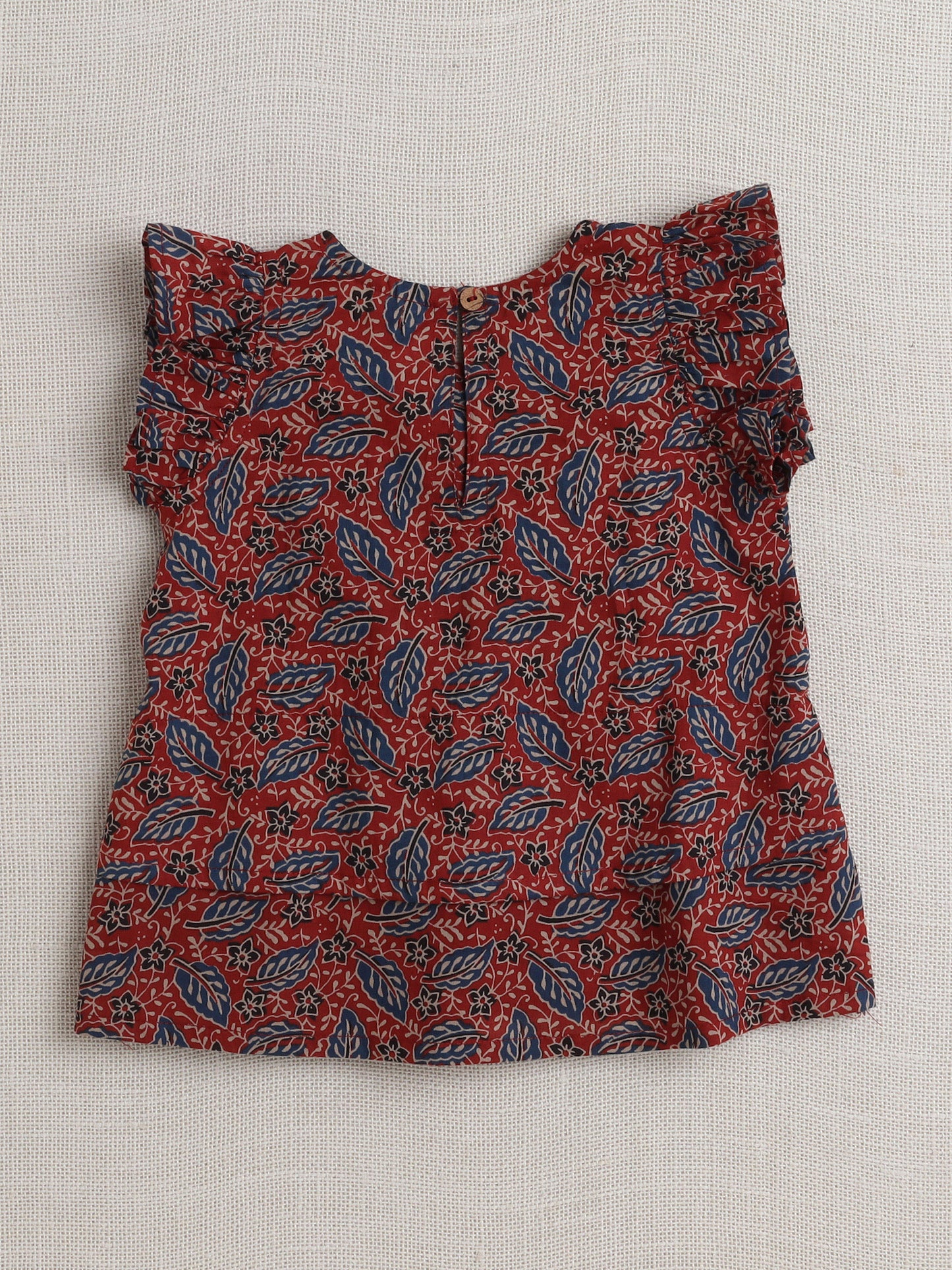 Sleeveless All Over Print Coordinating Top and Pant Set- Maroon