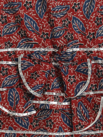 Sleeveless All Over Print Coordinating Top and Pant Set- Maroon
