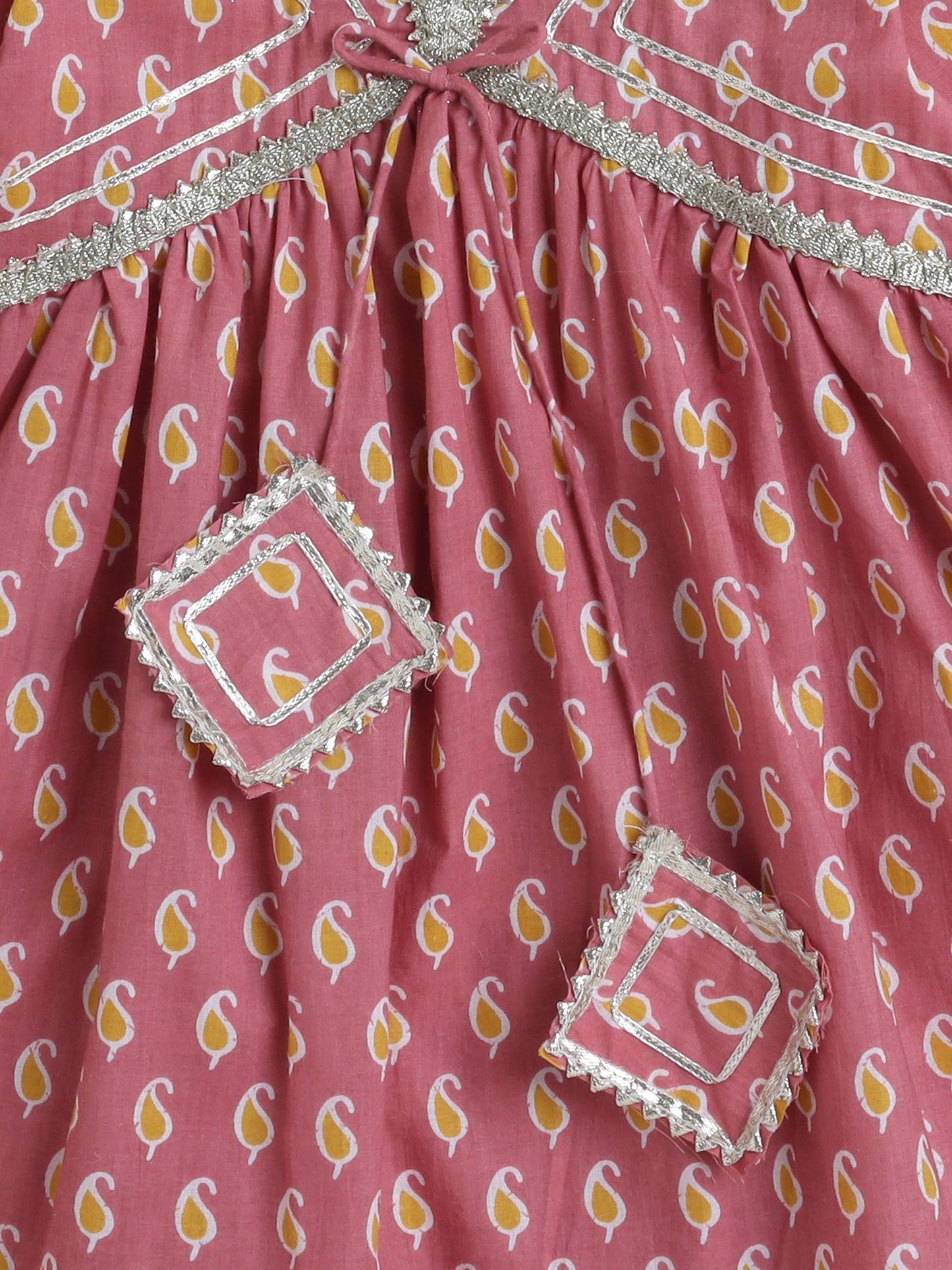 Half Sleeves Floral Print Alia Cut Kurta Set- Pink