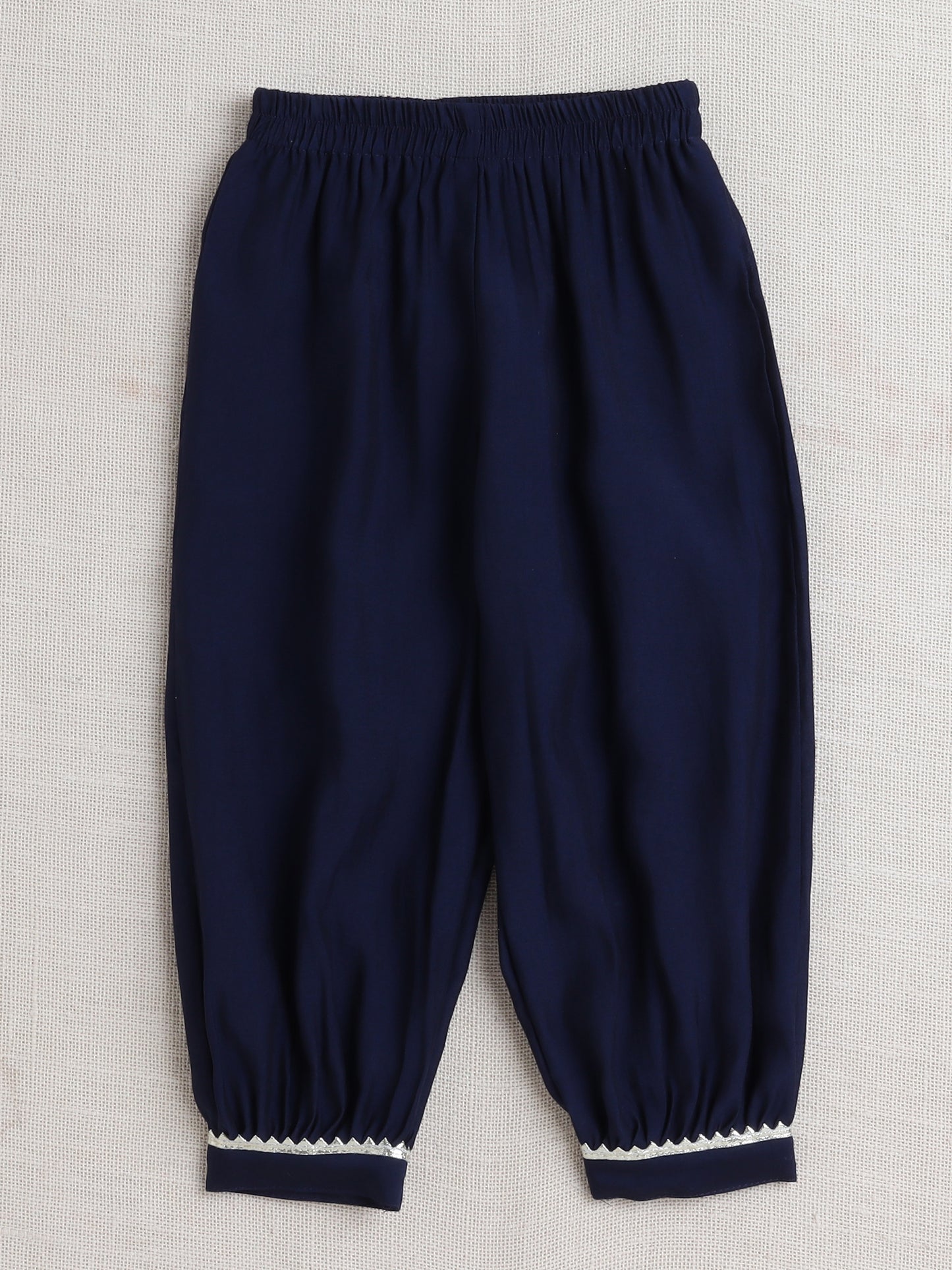 Half Sleeves Floral Print Alia Cut Kurta Set Indigo Blue