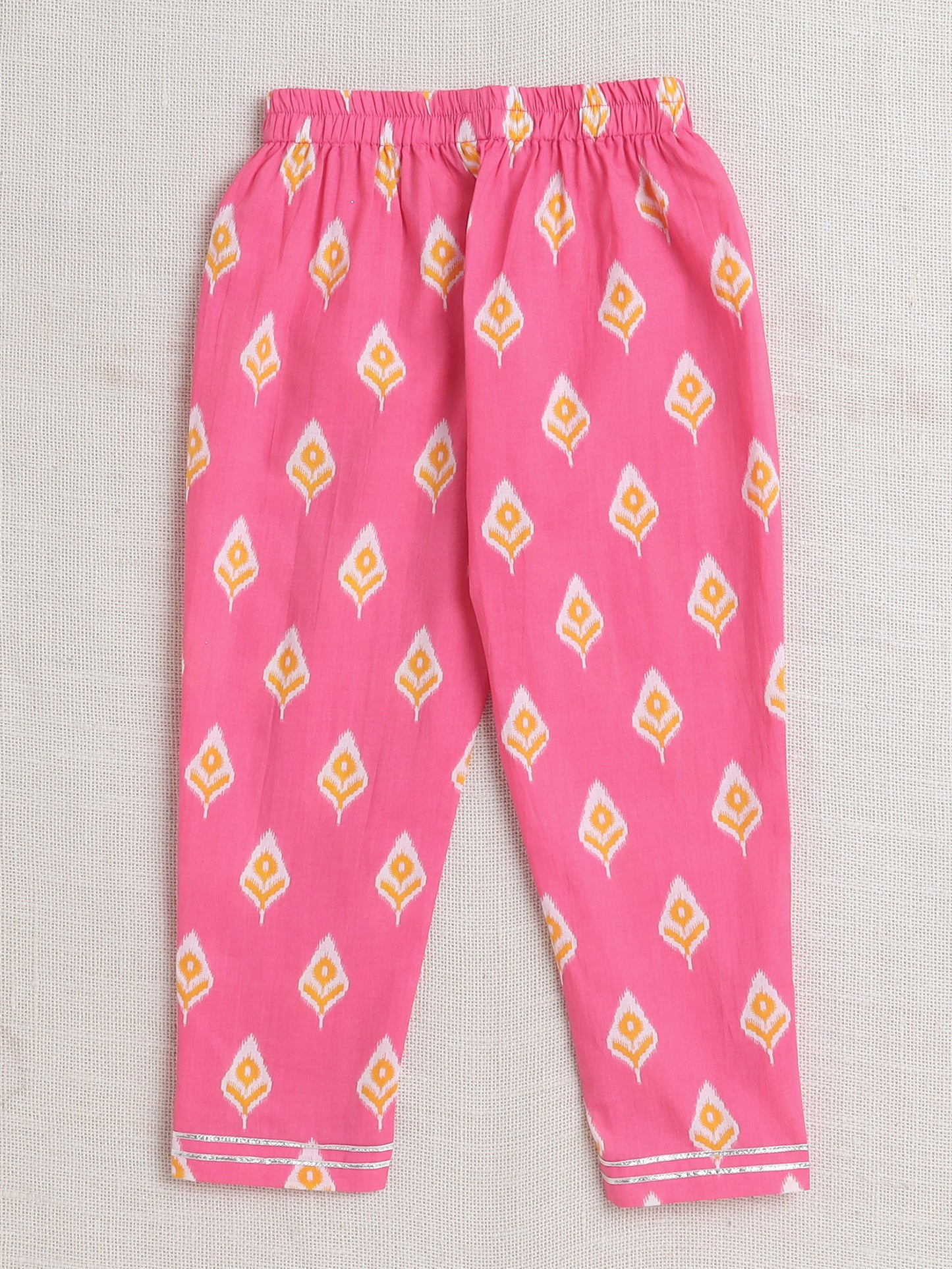 Half Sleeves Floral Print Alia Cut Kurta Set Pink