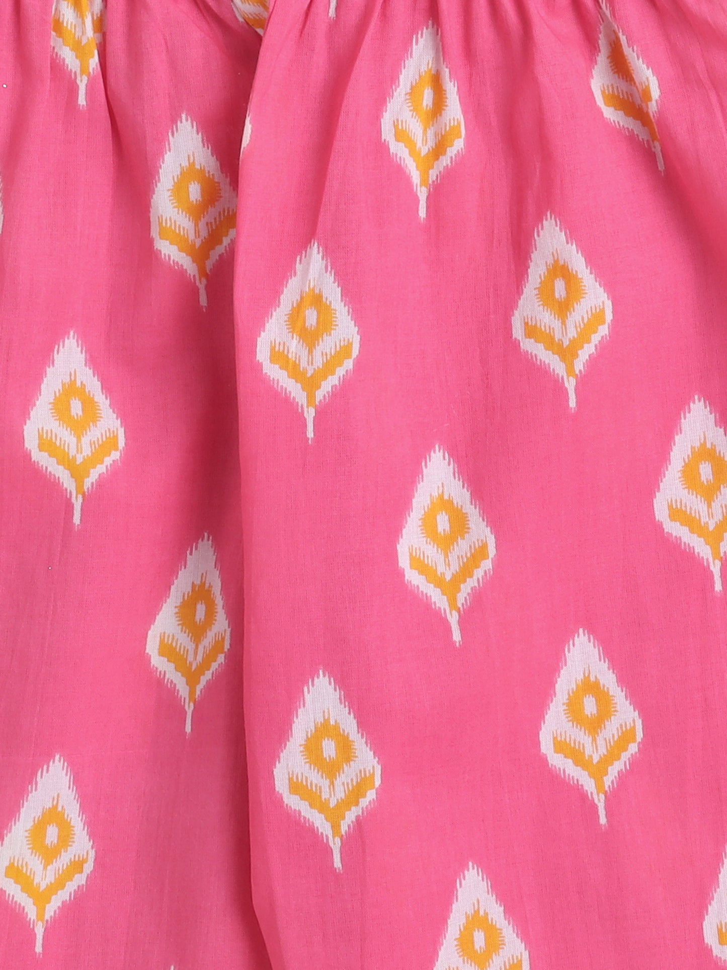 Half Sleeves Floral Print Alia Cut Kurta Set Pink