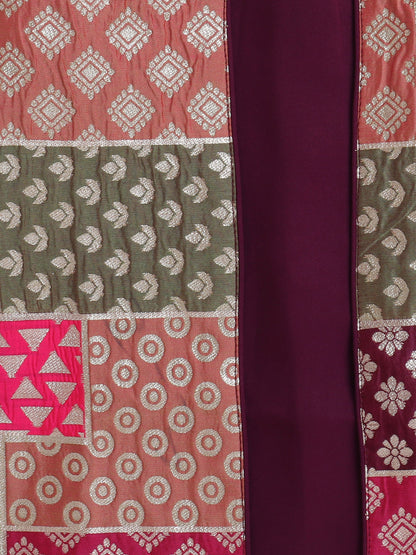 Full Sleeves Motif Printed Jacket - Maroon