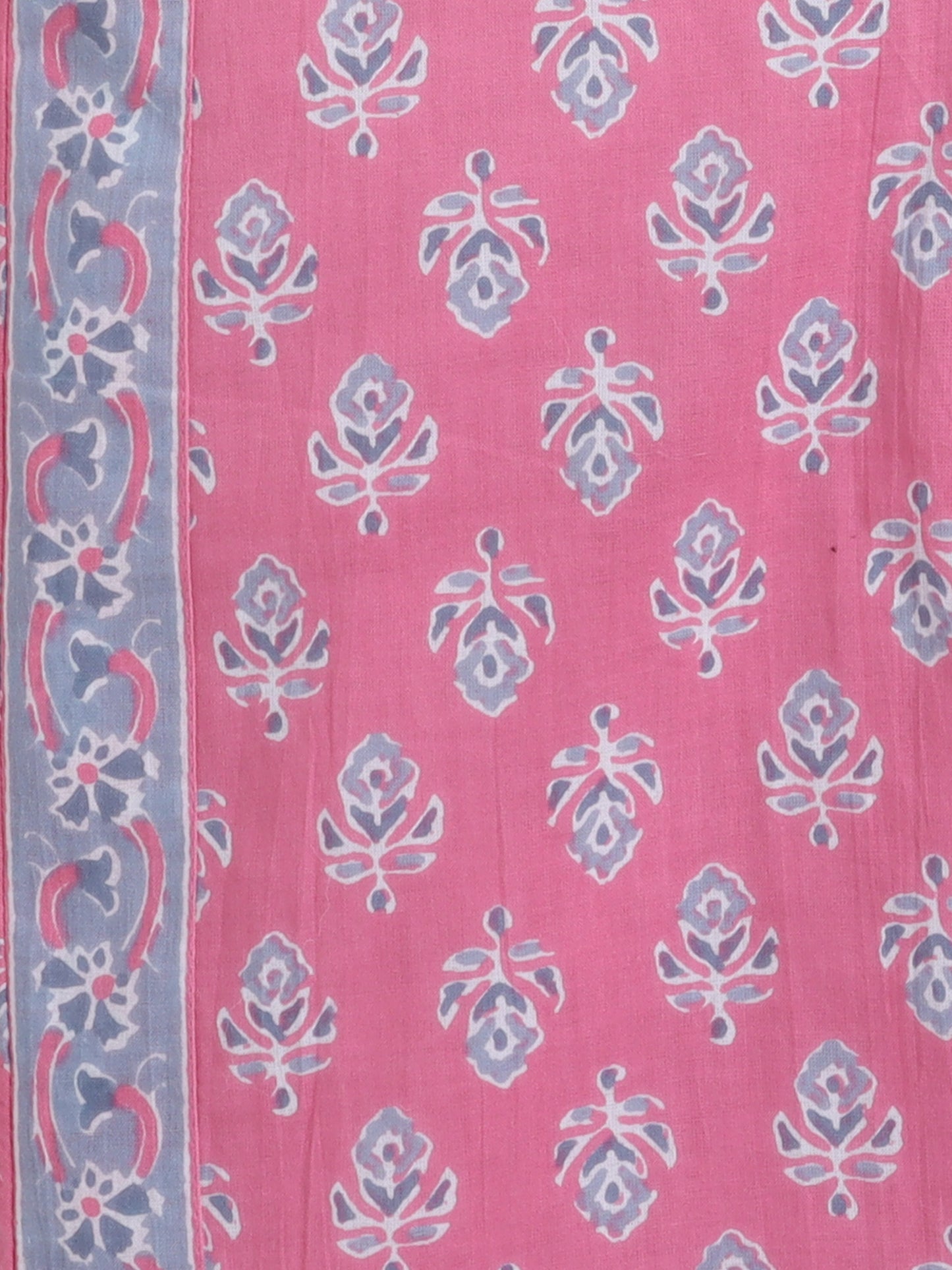 Floral Printed Top and Pant Set- Pink