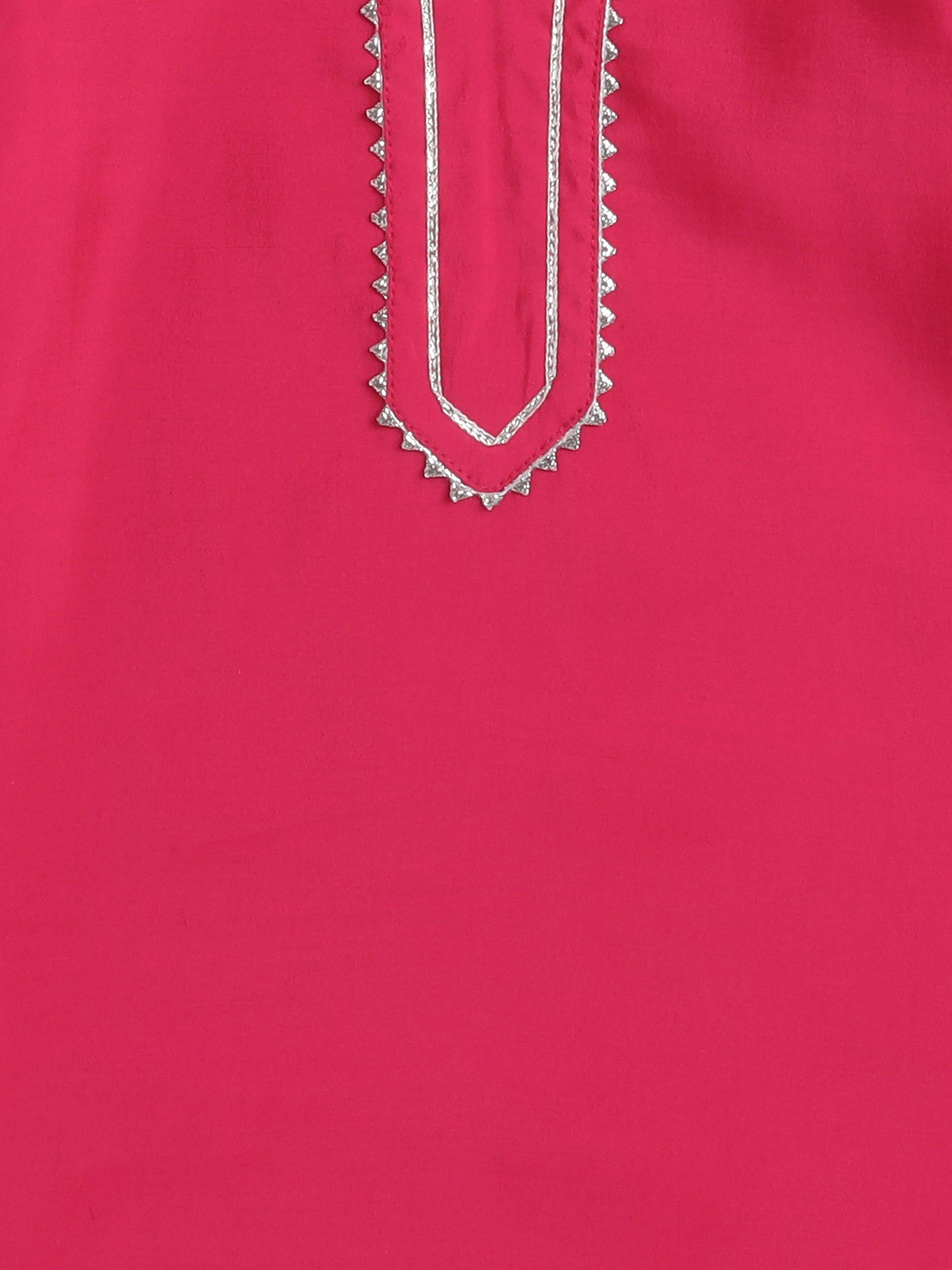 The Magic Wand Three Fourth Sleeves Lace Embellished Kurta And Sharara Set With Dupatta- Fuchsia