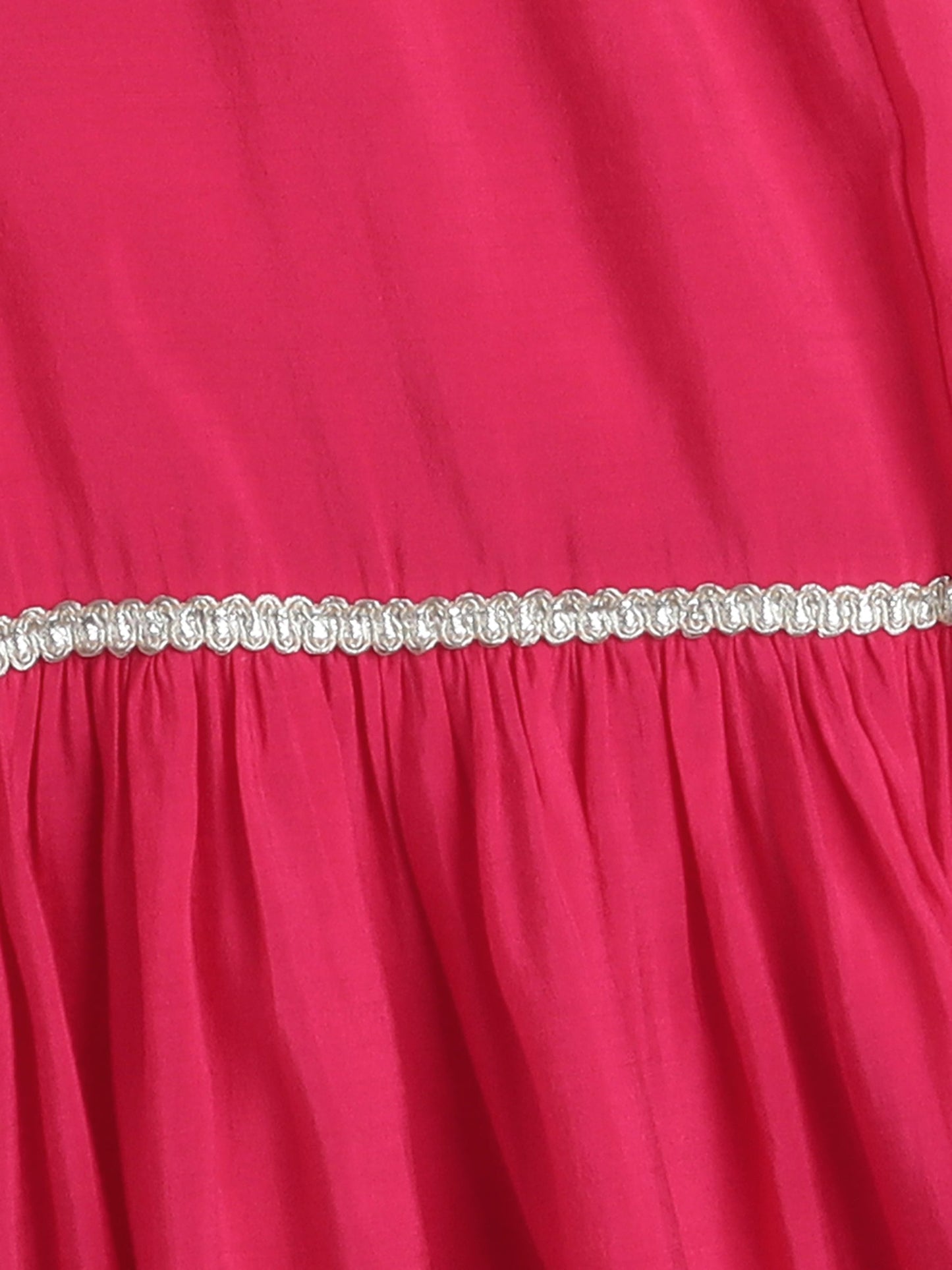 The Magic Wand Three Fourth Sleeves Lace Embellished Kurta And Sharara Set With Dupatta- Fuchsia