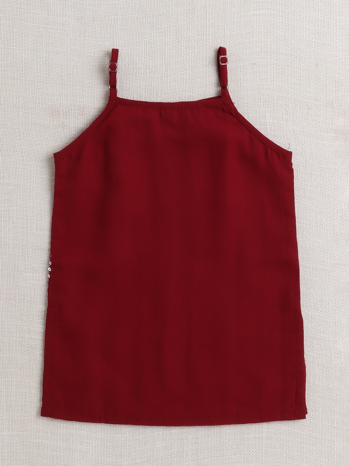  Singlet Sequins Embellished Kurta and Sharara Set - Maroon