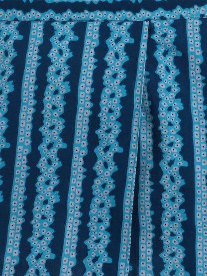 The Magic Wand Cotton Strappy All Over Printed Top and Skirt Set-n Teal Blue