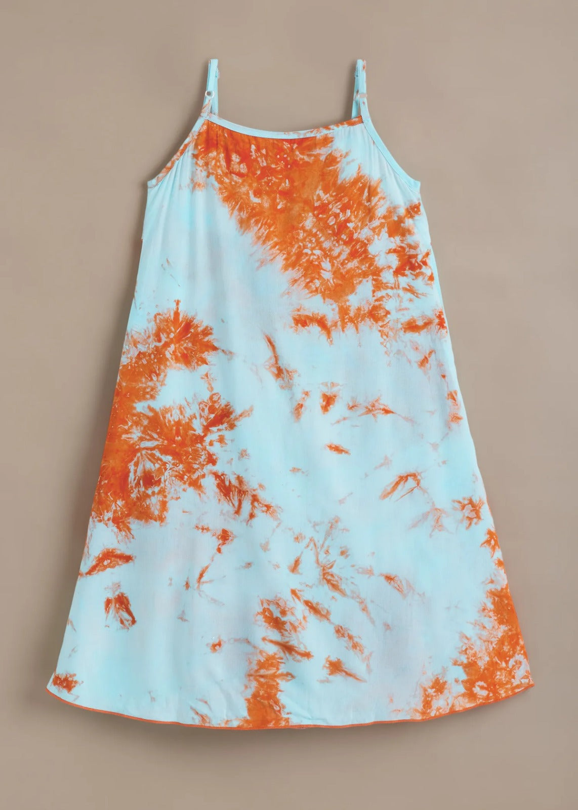 The Magic Wand Cotton Woven Tie & Dye Dress - Blue