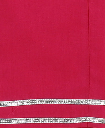 The Magic Wand Cotton woven Woven Sleeveless Bandhani Printed Kurta and Pant set with Dupatta- Fuchsia