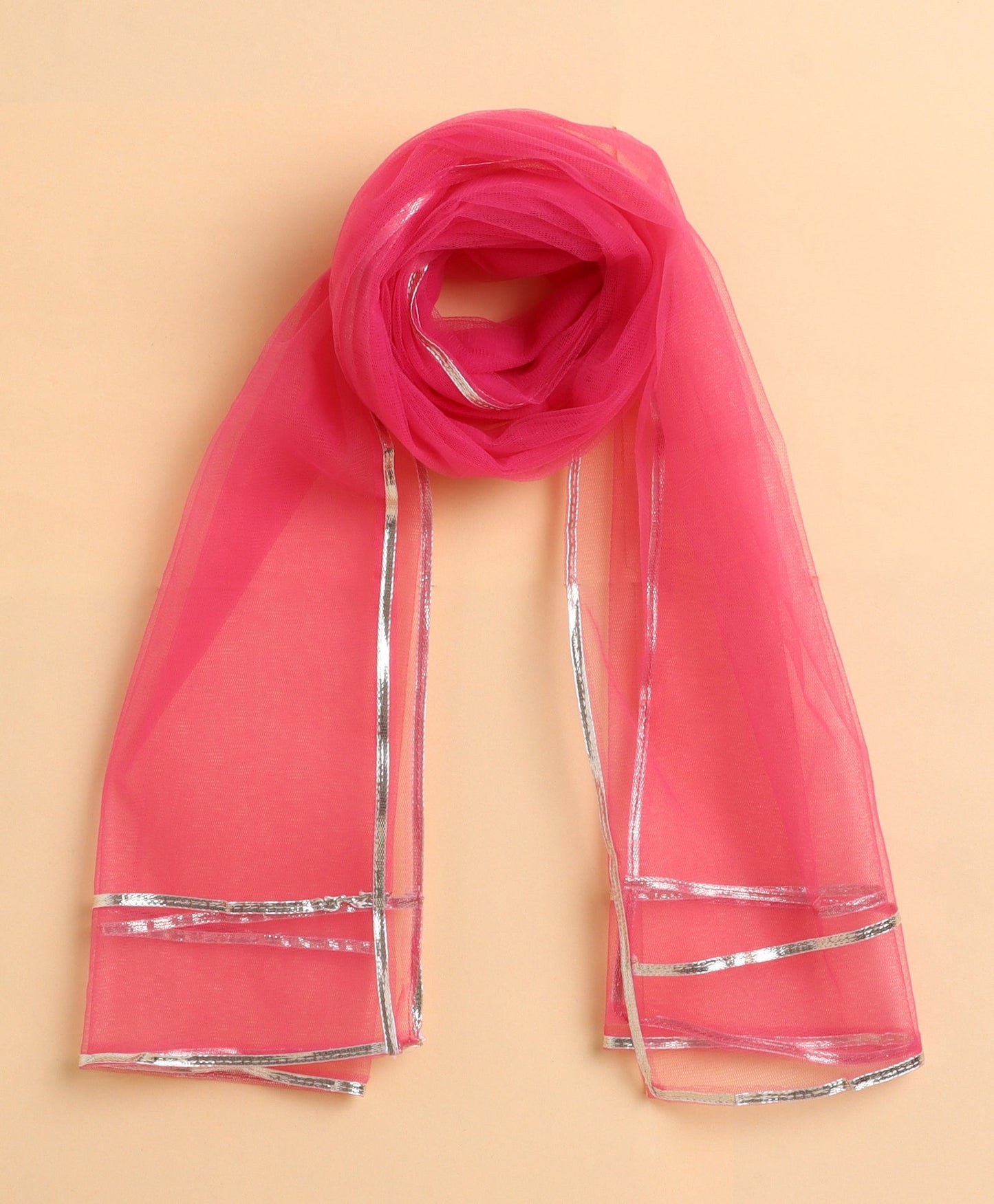 The Magic Wand Cambric Cotton woven Shoulder Tie Ups Printed Kurta Sharara Dupatta Set- Pink