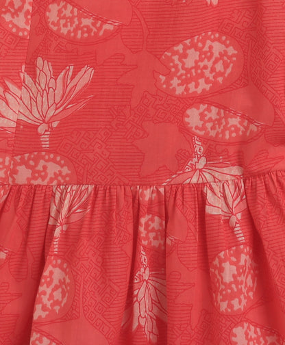 The Magic Wand Cambric Cotton Singlet Floral Printed Kurta and Sharara Set - Pink