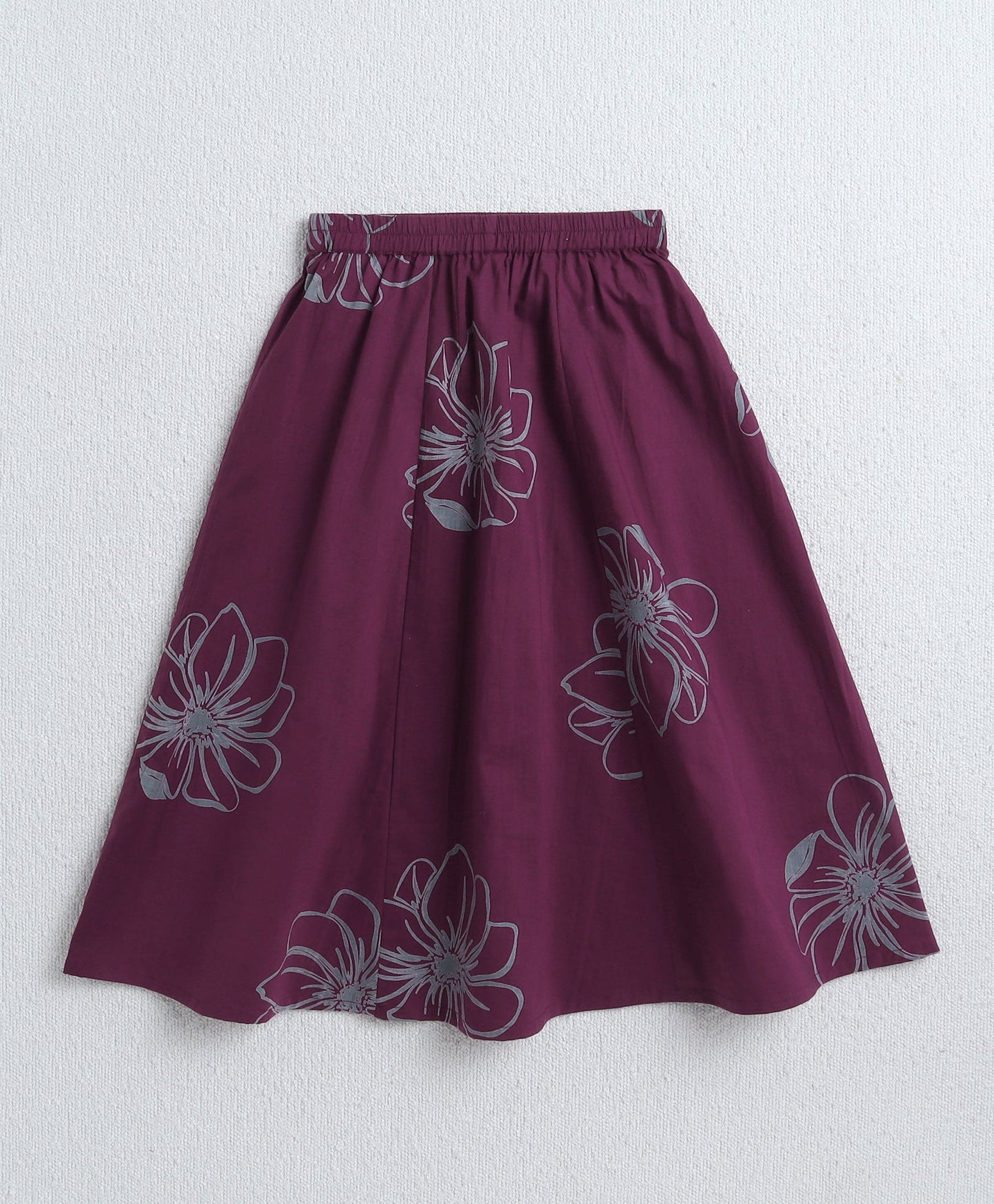 The Magic Wand Cambric Cotton Halter Neck AII Over Printed Choli and Lehenga with Dupatta Set- Wine