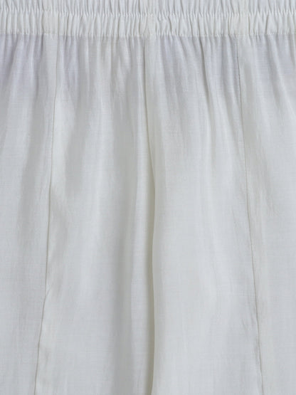 The Magic Wand Woven Half Sleeves Gota Lace Embellished Angrakha Kurta with Bottom Set- Off White