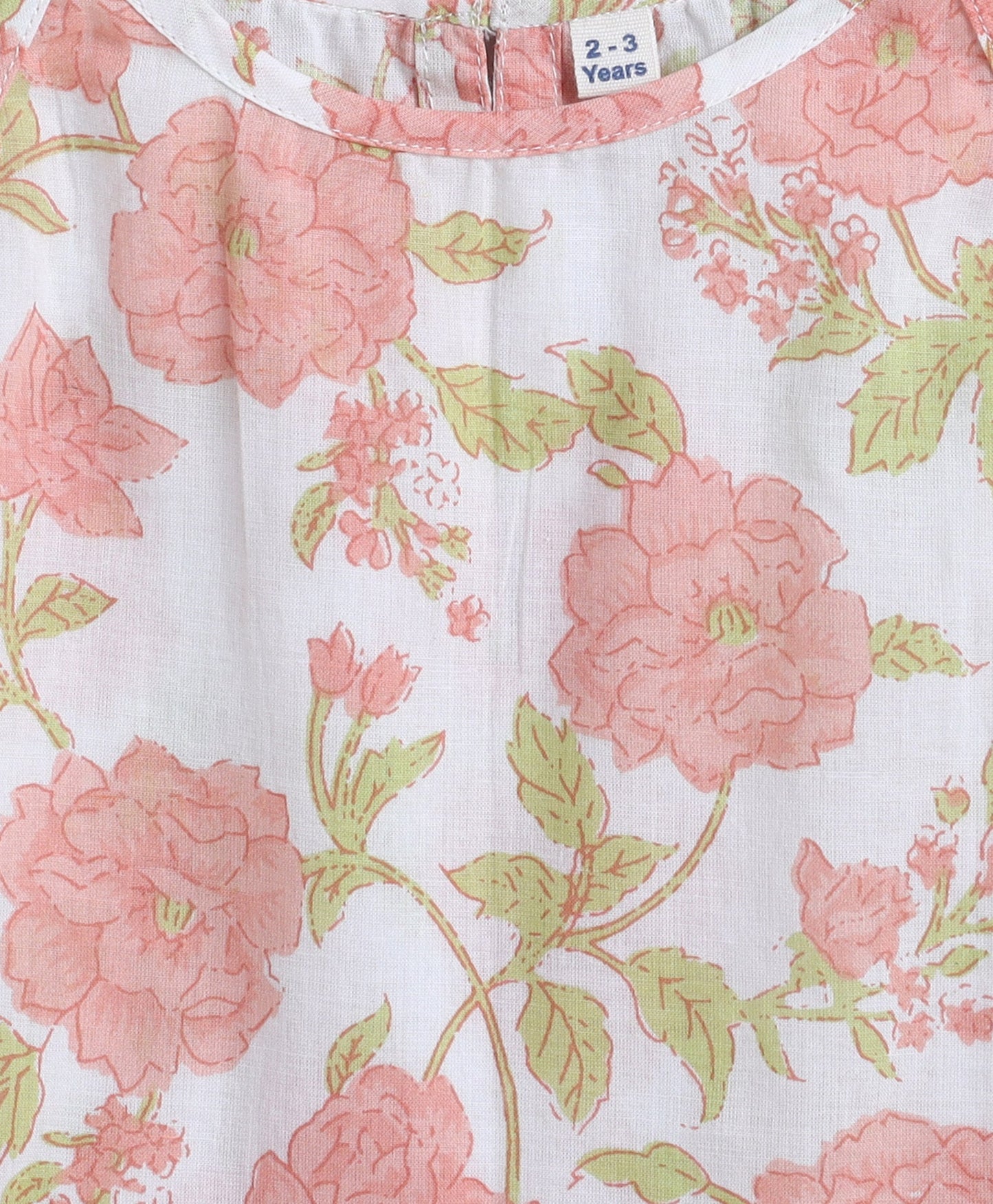 Cotton Woven Incut Floral Printed Top - Off White