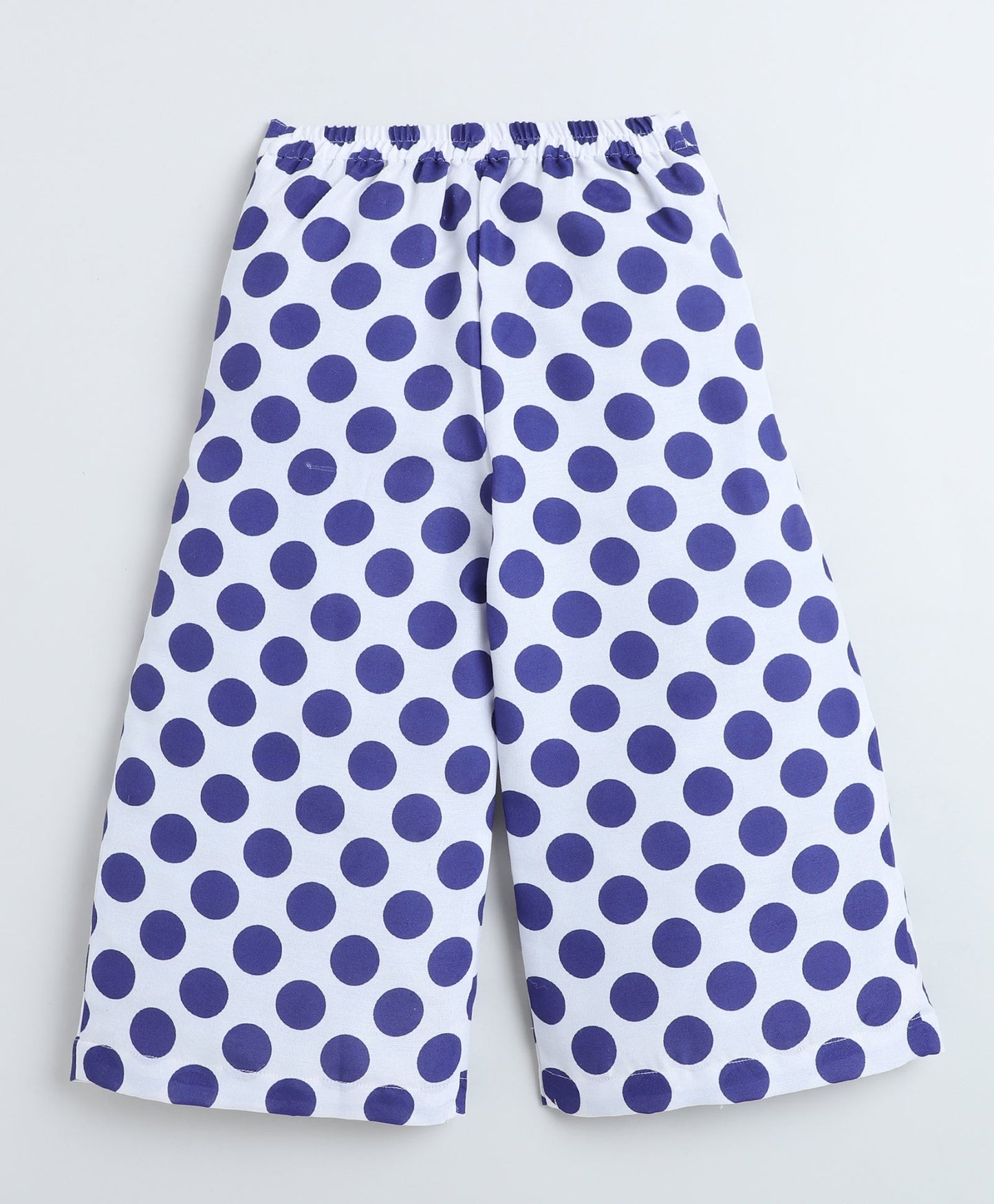 Woven Singlet Polka Dots Printed Top and Co-Ordinating Palazzo Set- Royal Blue