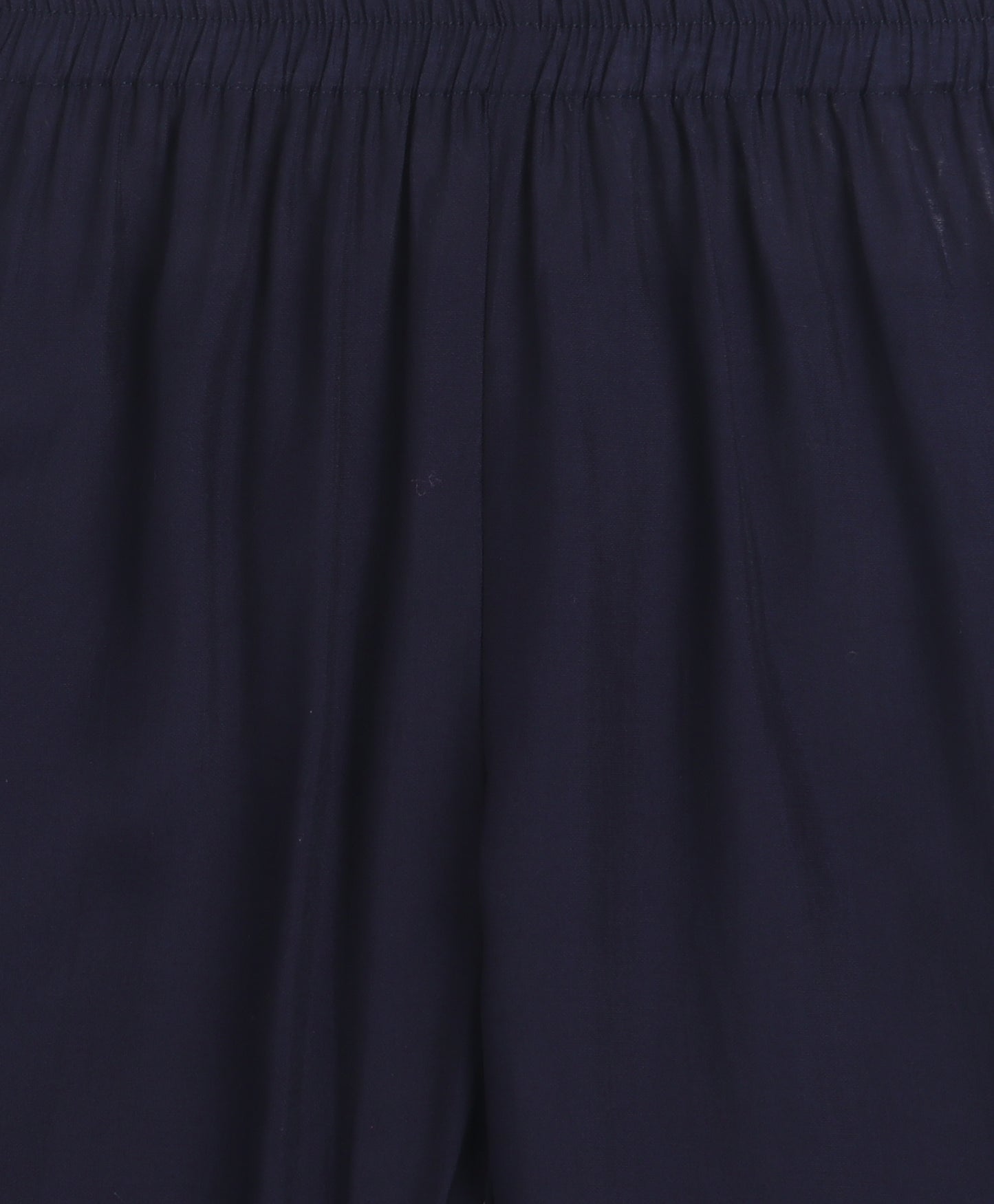 The Magic Wand Woven Three Fourth Sleeves Laced Anarkali Kurta Pant Set With Dupatta - Navy Blue