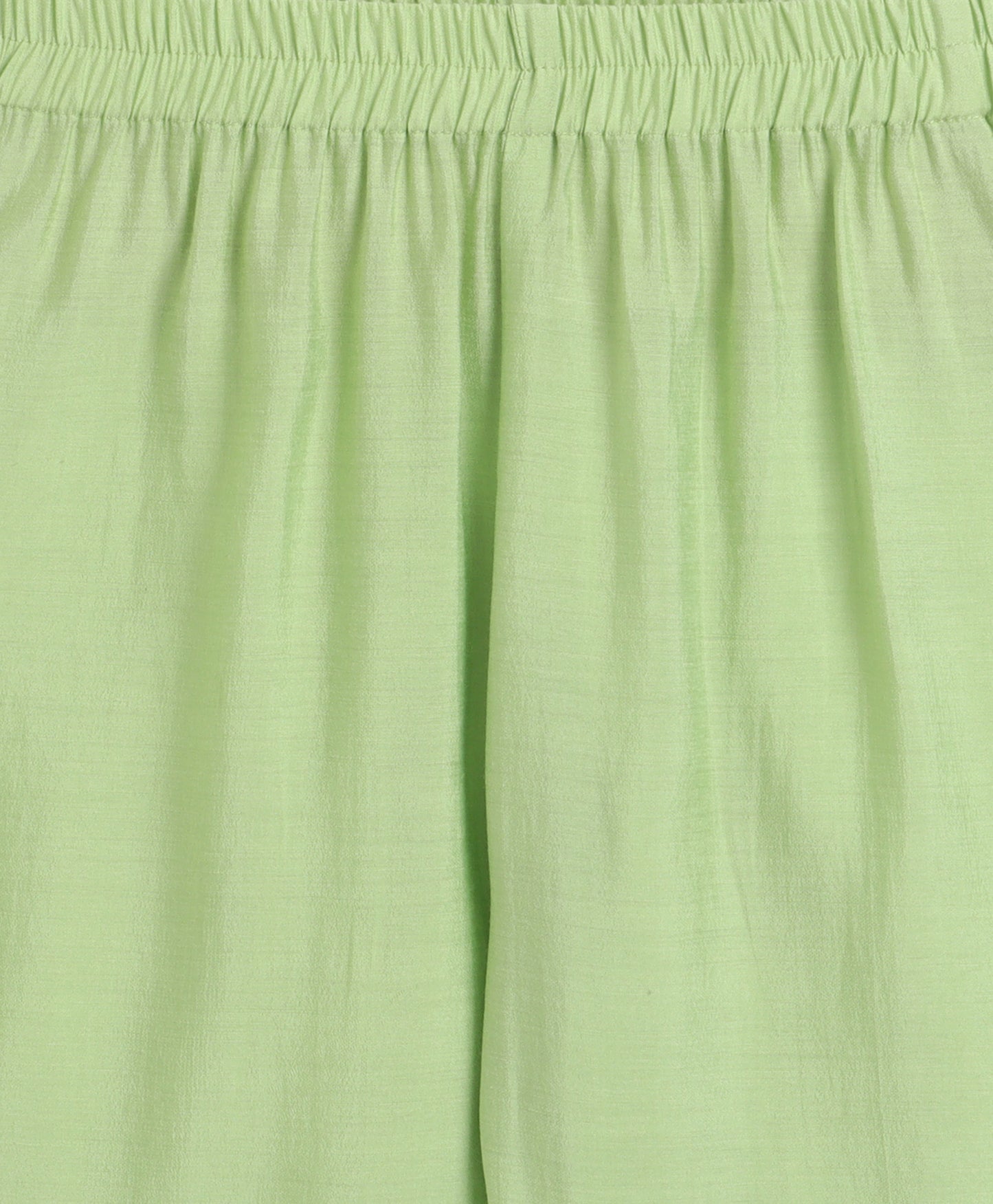 The Magic Wand Woven Three Fourth Sleeves Laced Anarkali Kurta Pant Set With Dupatta - Green