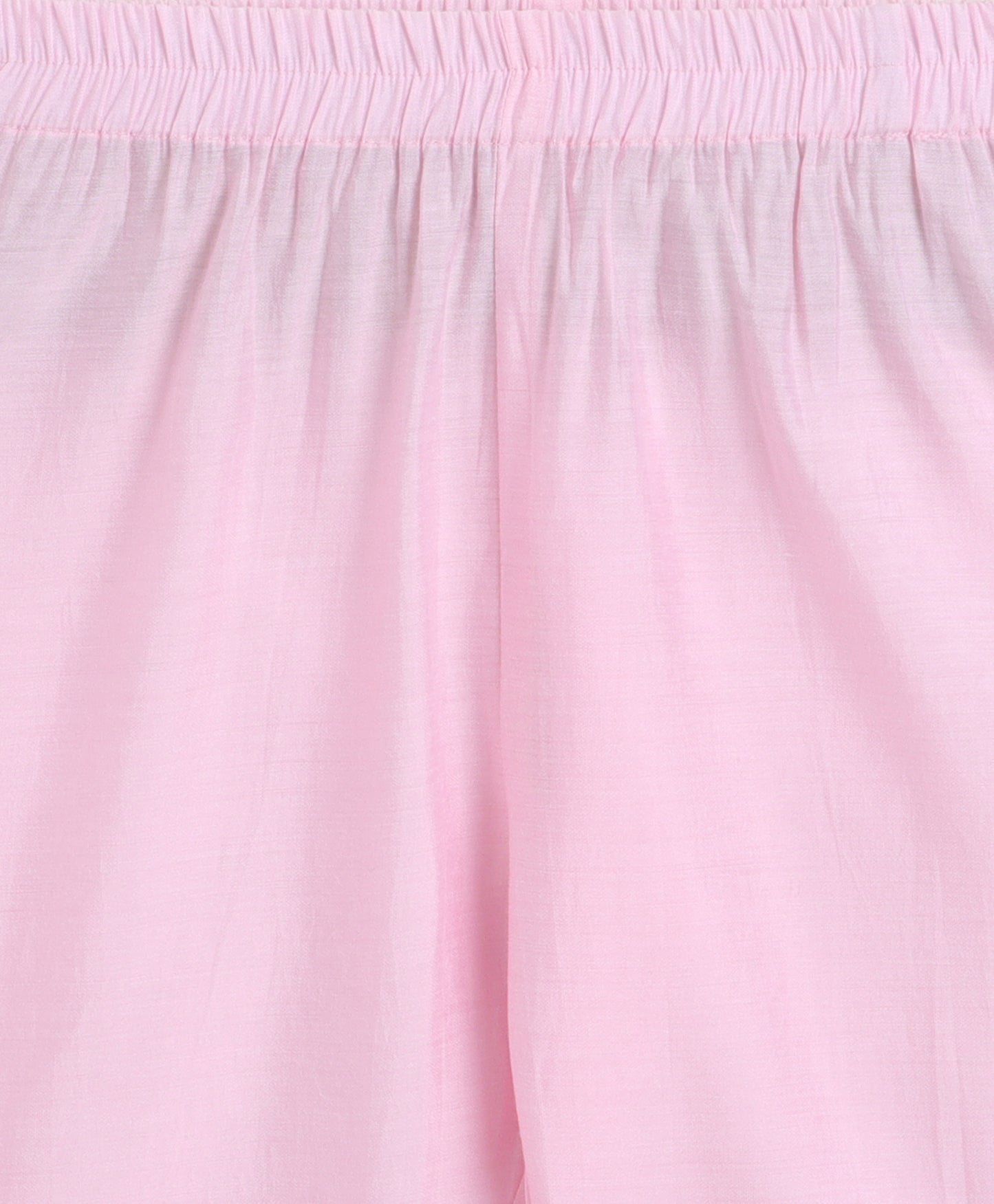 The Magic Wand Woven Three Fourth Sleeves Laced Anarkali Kurta Pant Set With Dupatta - Pink