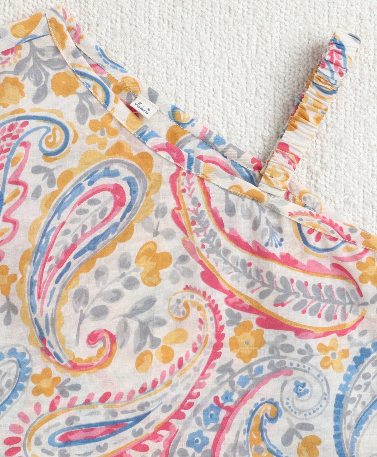 The Magic Wand Cotton Woven One Shoulder Printed Top And Palazzo Set - Multi color