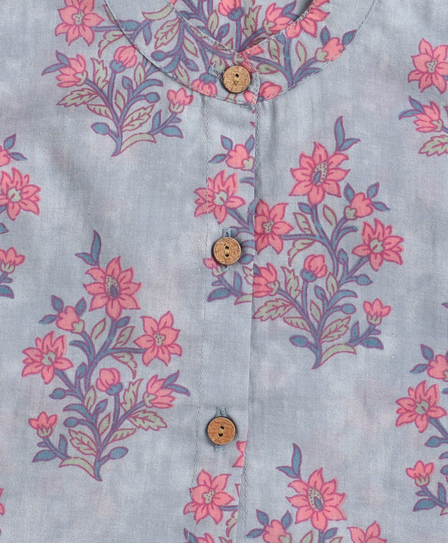 The Magic Wand Cotton Woven Sleeveless Floral Printed Top And Palazzo Set - Blue