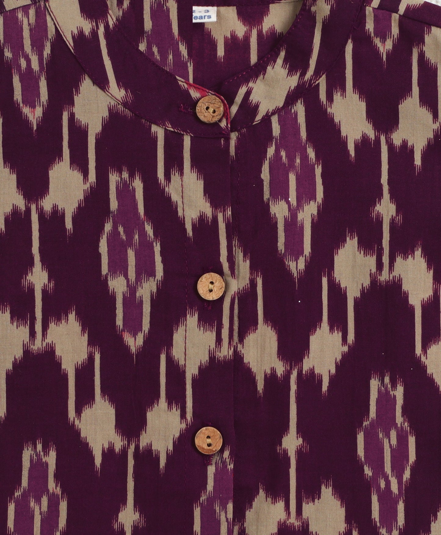 The Magic Wand Cotton Woven Sleeveless Ikat Printed Top And Palazzo Set - Purple