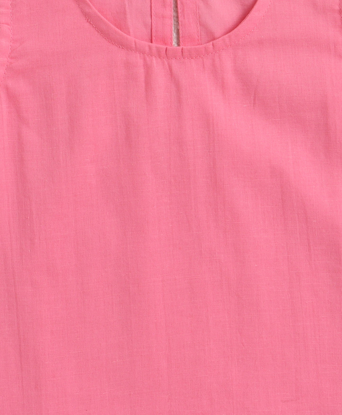 The Magic Wand Cambric Cotton Solid Kurta With Three Fourth Sleeves Laced Jacket  And Afghani Pant Set - Pink