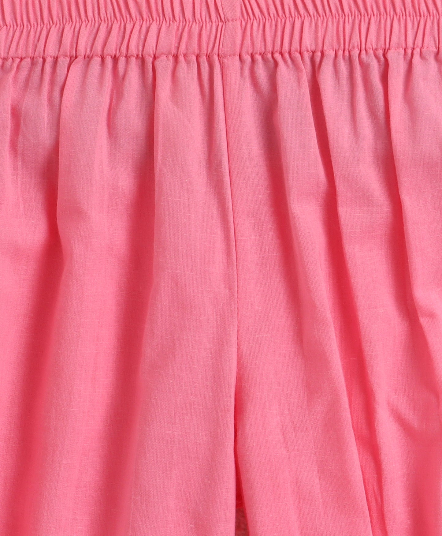 The Magic Wand Cambric Cotton Solid Kurta With Three Fourth Sleeves Laced Jacket  And Afghani Pant Set - Pink