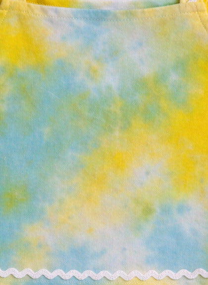 The Magic Wand Woven Tie & Dye Strappy Top And Ric Rac Double Layer Skirt -  Yellow